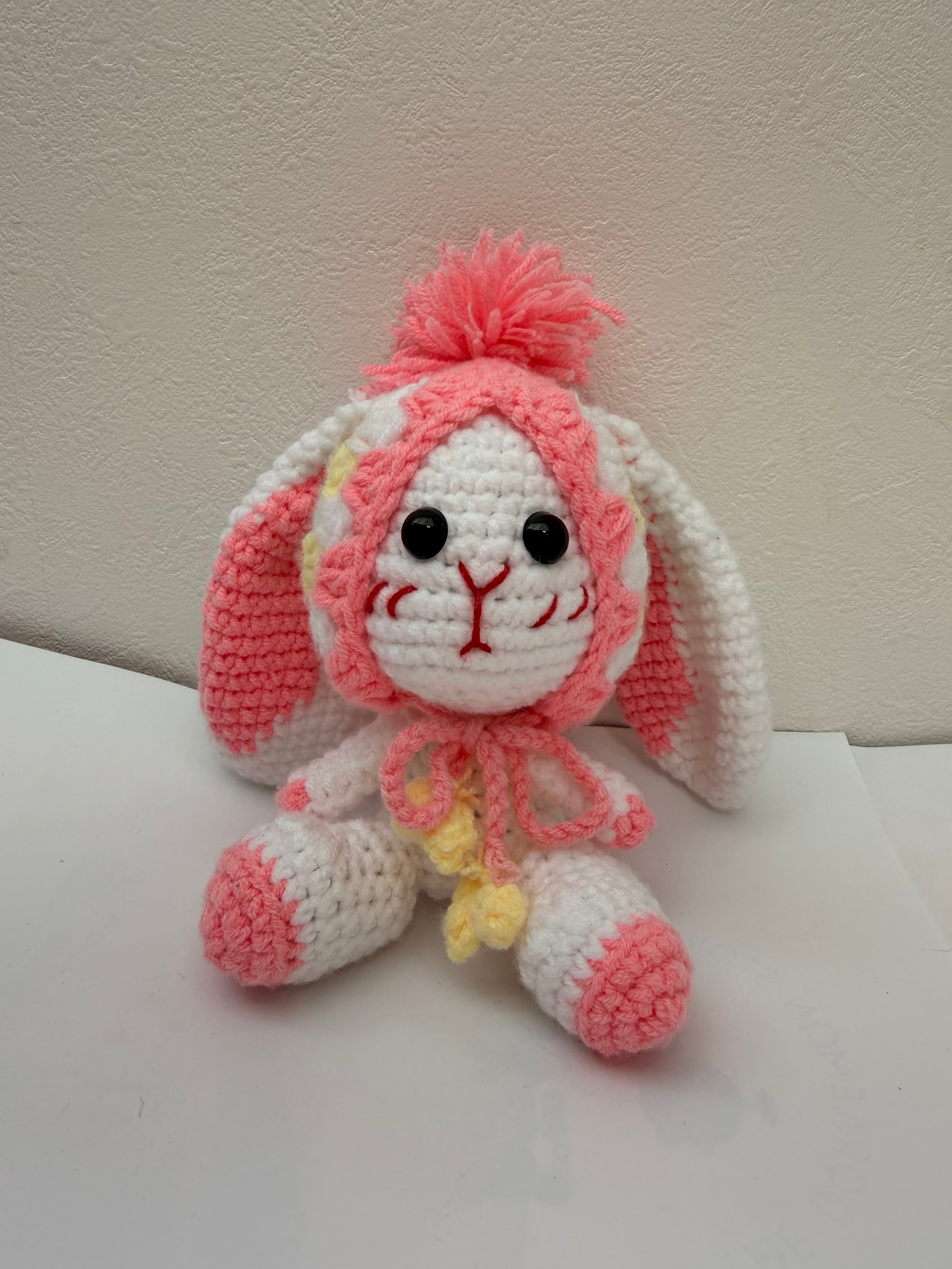 Bunny with Granny Square Hat