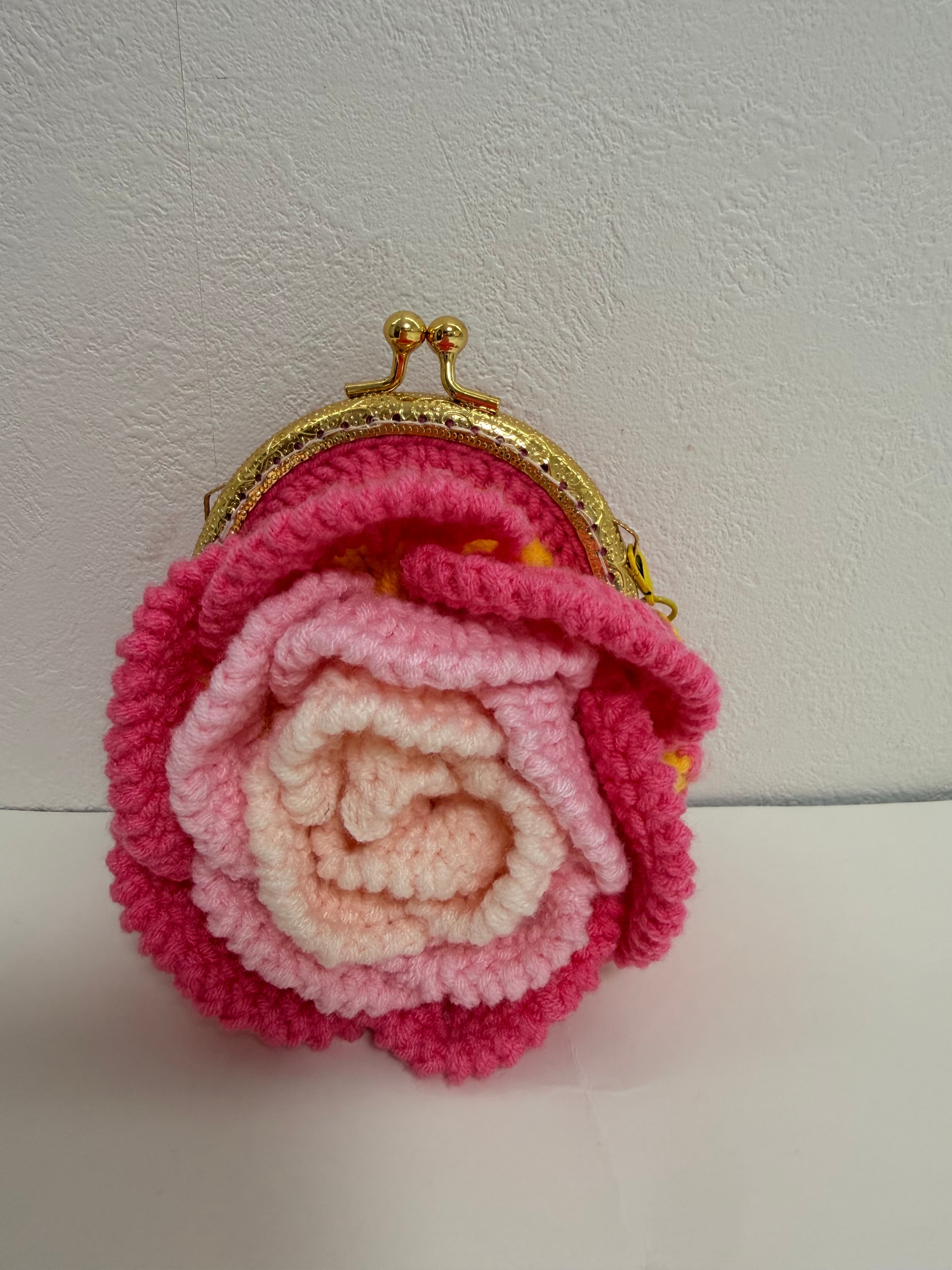 Rose Kiss-Lock Bag